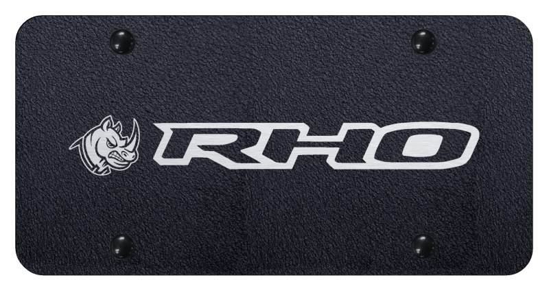 RHO Head License Plate - Laser Etched Rugged Black