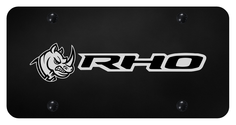 RHO Head License Plate - UV Print on Black