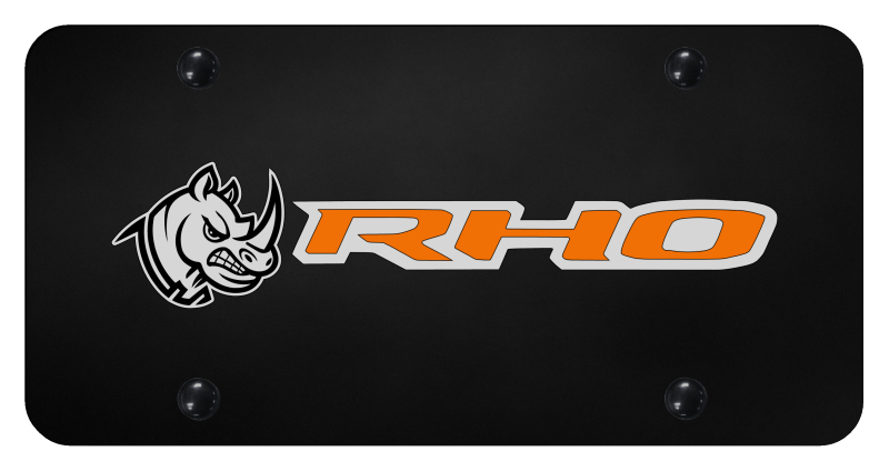 RHO Head Orange License Plate - UV Print on Black