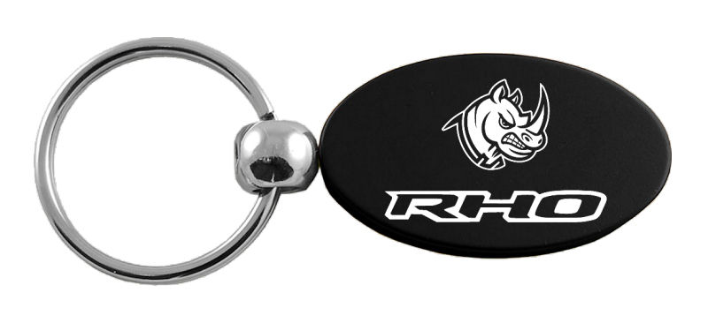 RHO Head Oval Key Fob - Black