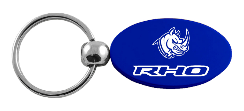 RHO Head Oval Key Fob - Blue