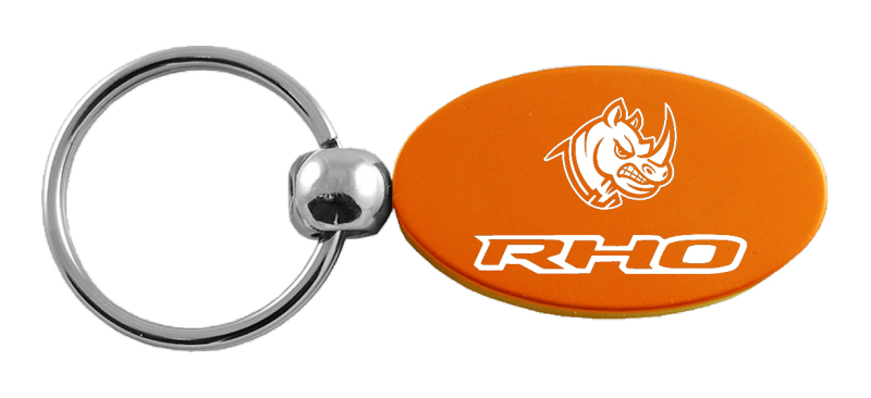 RHO Head Oval Key Fob - Orange