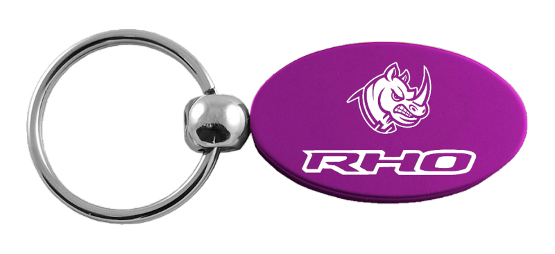 RHO Head Oval Key Fob - Purple