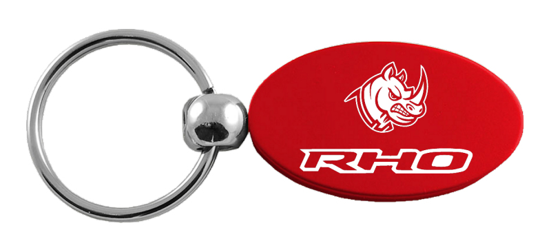 RHO Head Oval Key Fob - Red