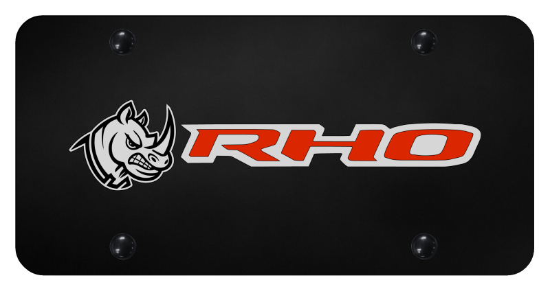 RHO Head Red License Plate - UV Print on Black