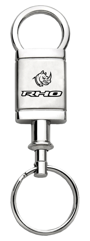 RHO Head Satin-Chrome Valet Key Fob - Silver