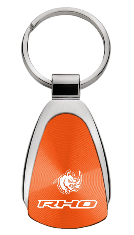 RHO Head Teardrop Key Fob - Orange