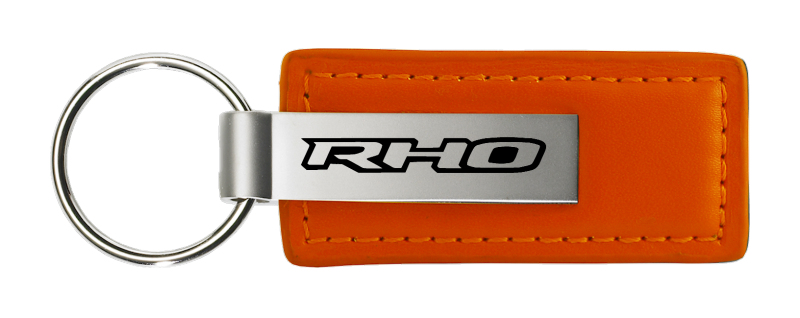 RHO Leather Key Fob - Orange