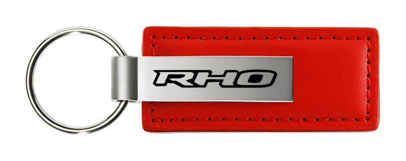 RHO Leather Key Fob - Red