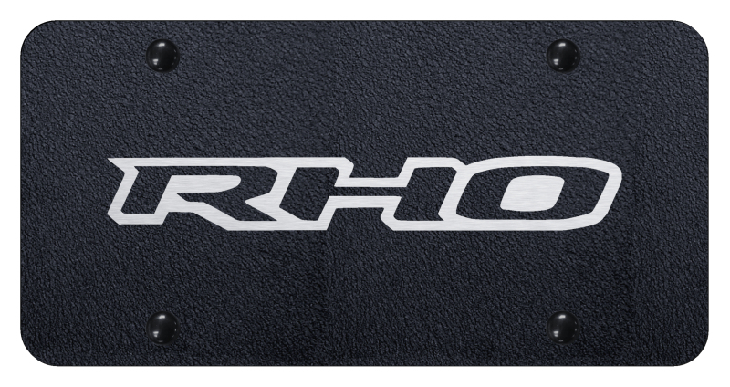 RHO License Plate - Laser Etched Rugged Black