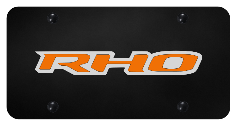 RHO Orange License Plate - UV Print on Black