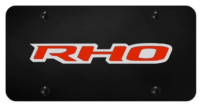 RHO Red License Plate - UV Print on Black