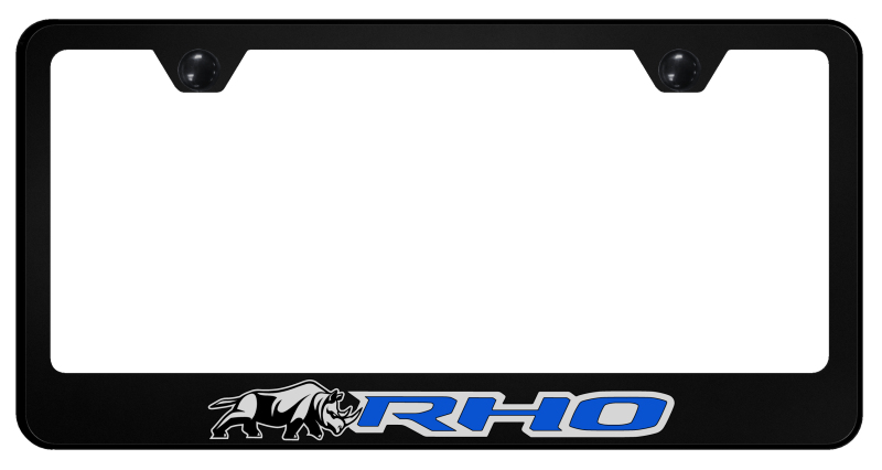 RHO Rhino Blue Stainless Steel Frame - UV Print on Black