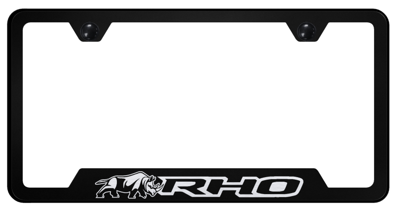 RHO Rhino Cut-Out Frame - Laser Etched Black