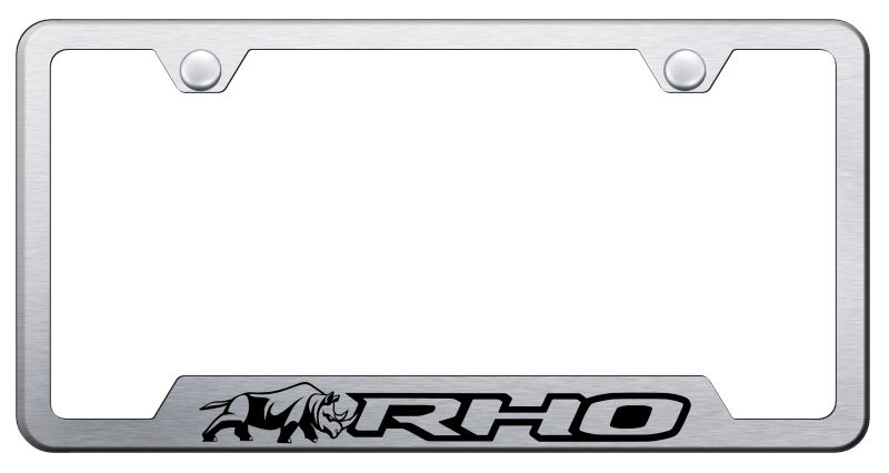 RHO Rhino Cut-Out Frame - Laser Etched Brushed