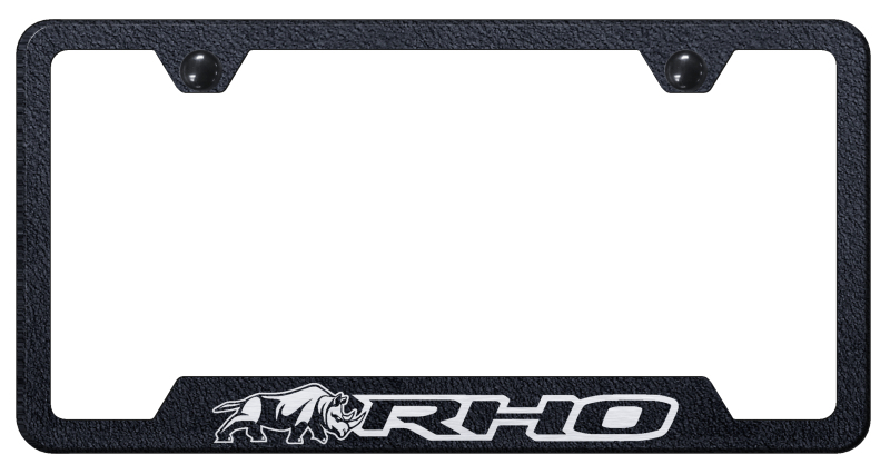 RHO Rhino Cut-Out Frame - Laser Etched Rugged Black