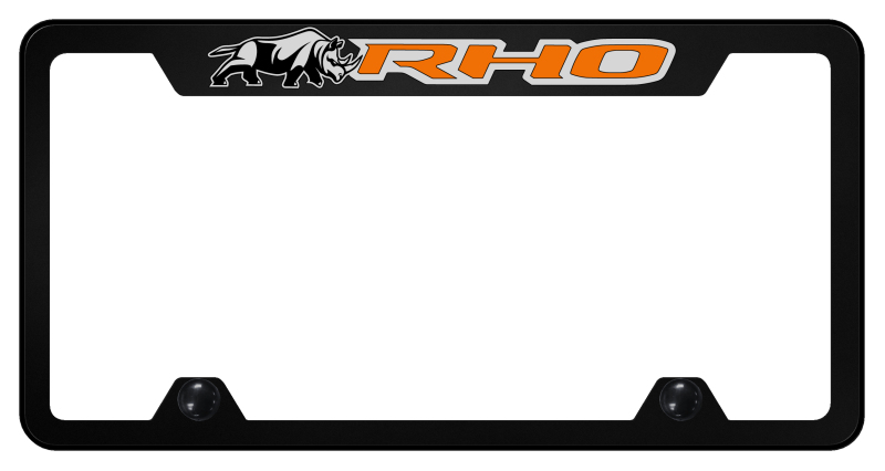 RHO Rhino Orange Truck Cut-Out Frame - UV Print on Black