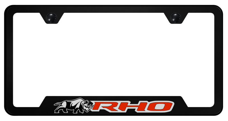 RHO Rhino Red Cut-Out Frame - UV Print on Black