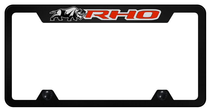 RHO Rhino Red Steel Truck Cut-Out Frame - UV Print on Black