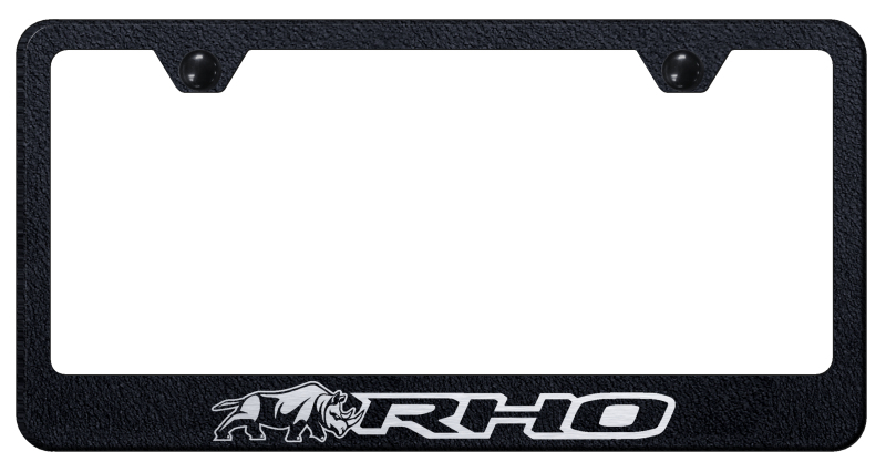 RHO Rhino Stainless Steel Frame - Laser Etched Rugged Black