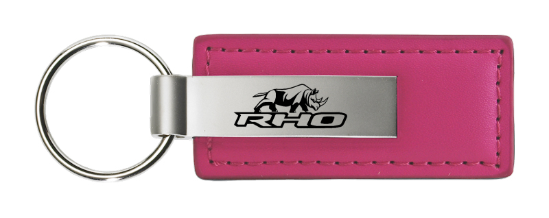 RHO Stacked Leather Key Fob - Pink