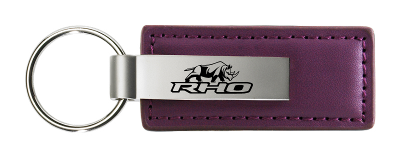 RHO Stacked Leather Key Fob - Purple