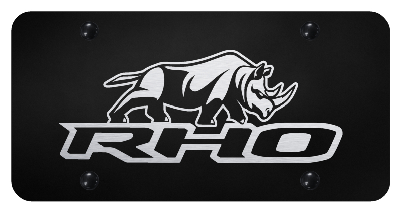 RHO Stacked License Plate - Laser Etched Black