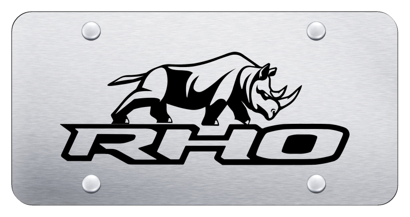 RHO Stacked License Plate - Laser Etched Brushed