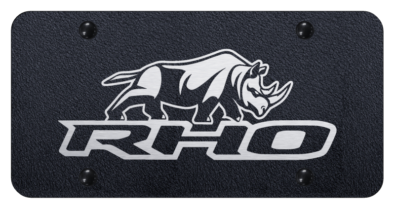 RHO Stacked License Plate - Laser Etched Rugged Black