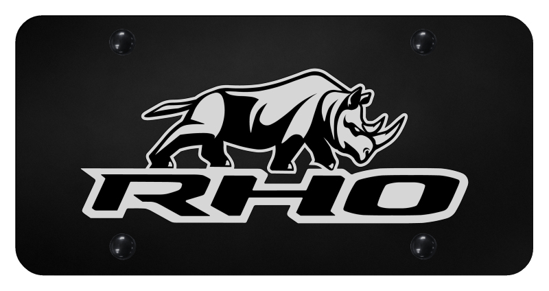 RHO Stacked License Plate - UV Print on Black