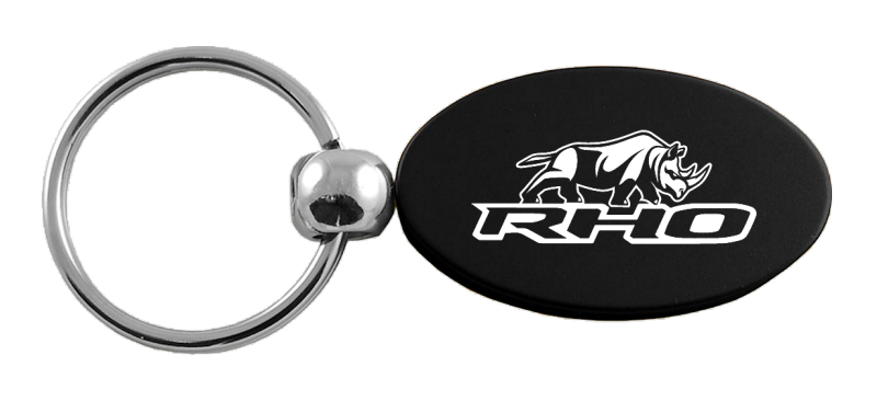 RHO Stacked Oval Key Fob - Black