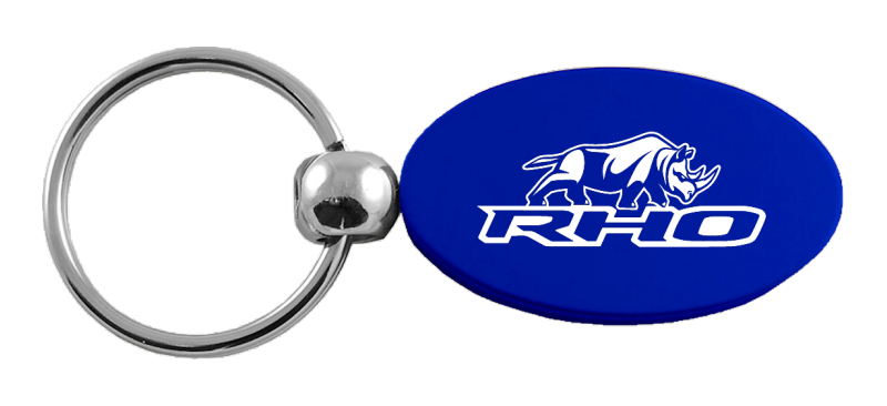 RHO Stacked Oval Key Fob - Blue