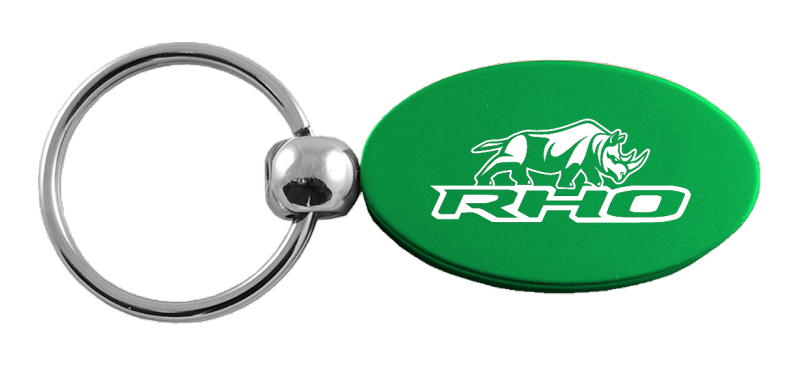 RHO Stacked Oval Key Fob - Green