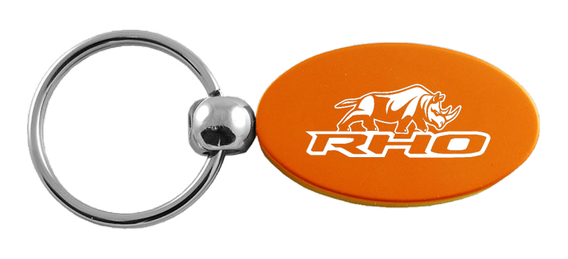 RHO Stacked Oval Key Fob - Orange