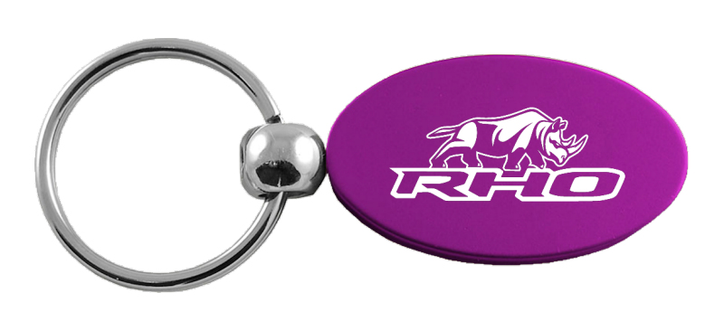RHO Stacked Oval Key Fob - Purple