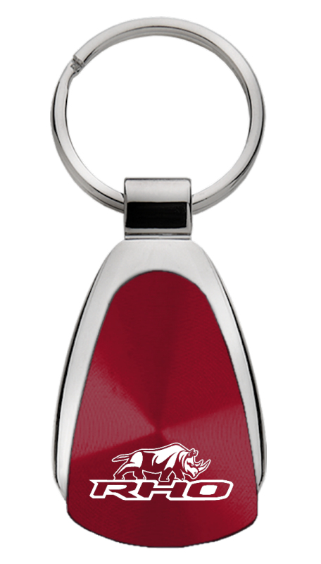 RHO Stacked Teardrop Key Fob - Burgundy