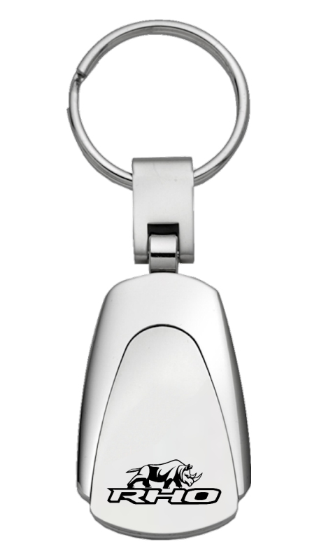 RHO Stacked Teardrop Key Fob - Silver