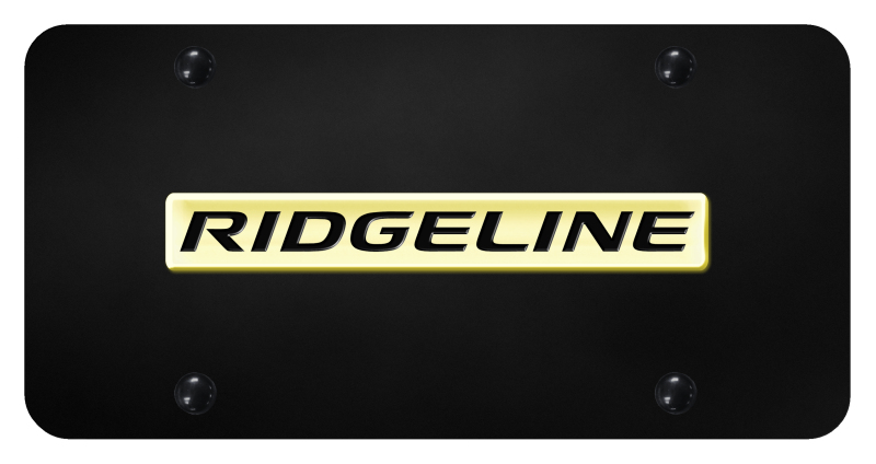 Ridgeline Name License Plate - Gold on Black