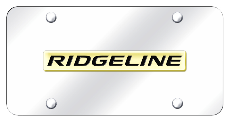 Ridgeline Name License Plate - Gold on Mirrored