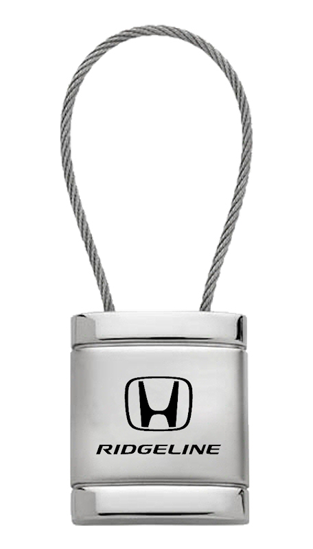 Ridgeline Satin-Chrome Cable Key Fob - Silver