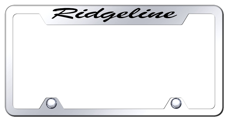 Ridgeline Script Steel Truck Cut-Out Frame - Etched Mirrored