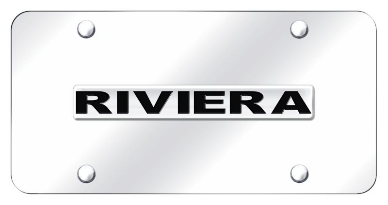 Riviera Name License Plate - Chrome on Mirrored