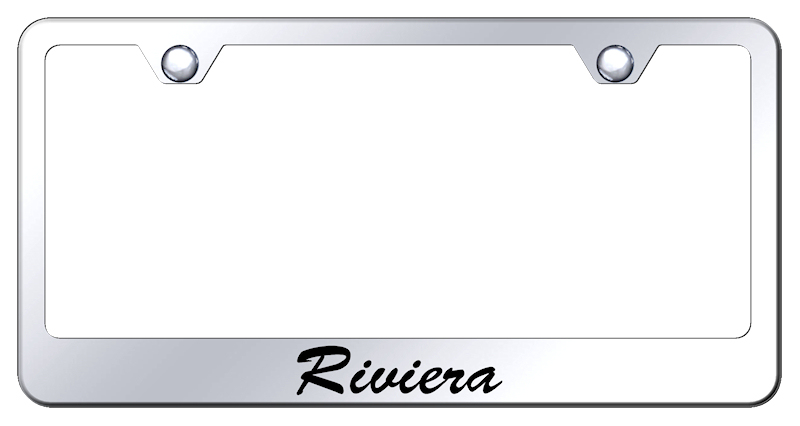 Riviera Script Stainless Steel Frame - Laser Etched Mirrored
