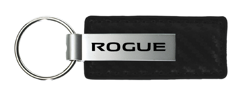 Rogue Carbon Fiber Leather Key Fob - Black