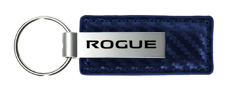Rogue Carbon Fiber Leather Key Fob - Navy