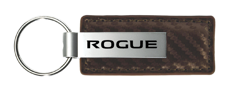 Rogue Carbon Fiber Leather Key Fob - Taupe