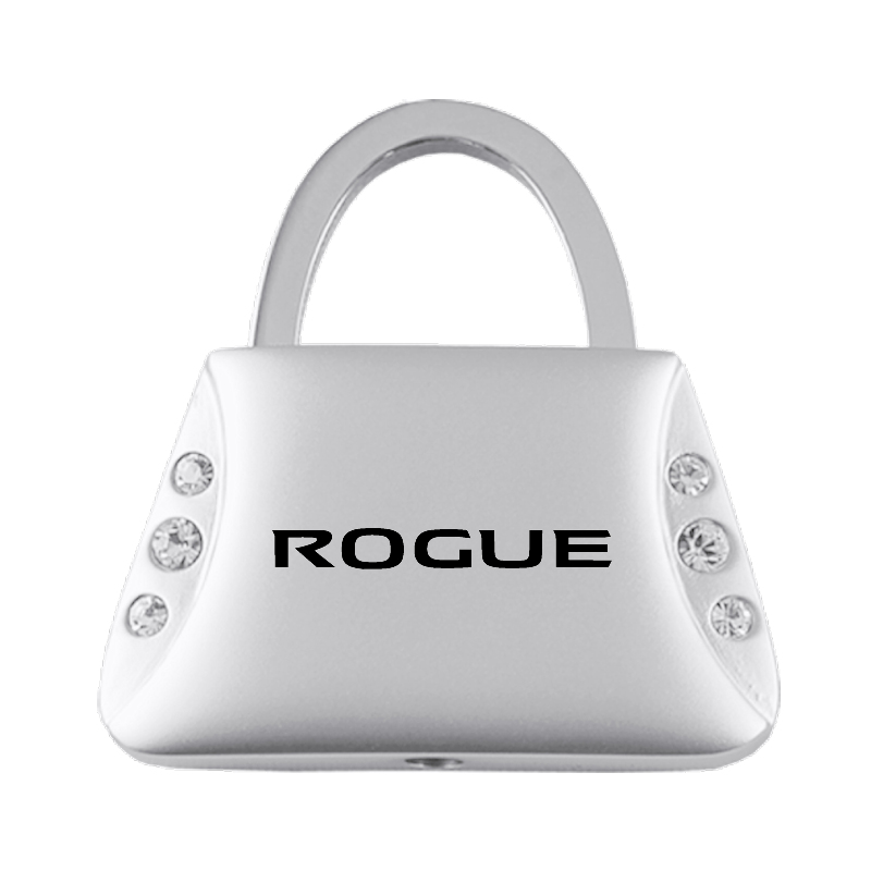 Rogue Jeweled Purse Key Fob - Silver