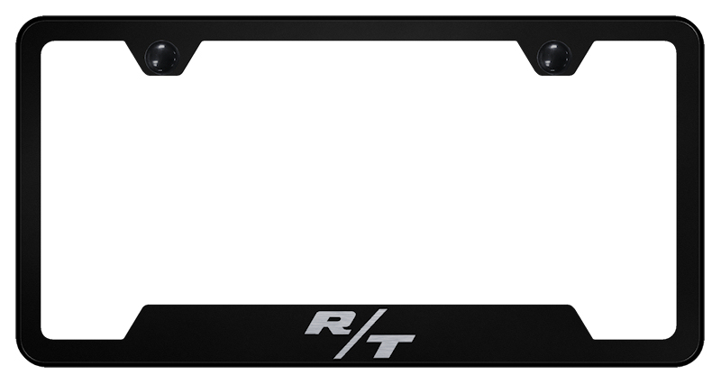RT Laser Etched Black Stainless Steel Cut-Out Frame