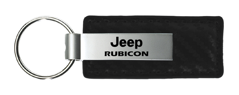 Rubicon Carbon Fiber Leather Key Fob - Black