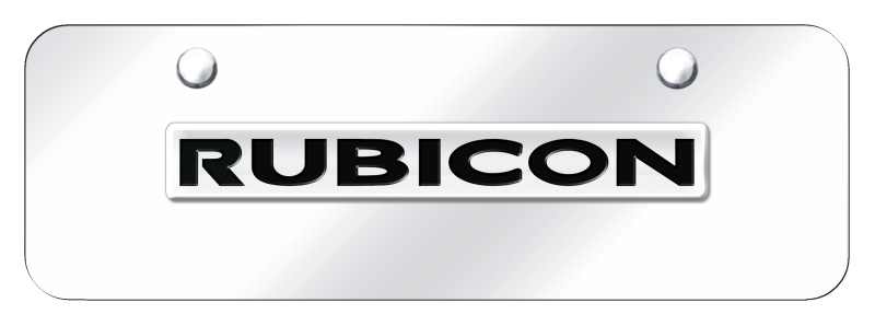 Rubicon Name Mini Plate - Chrome on Mirrored